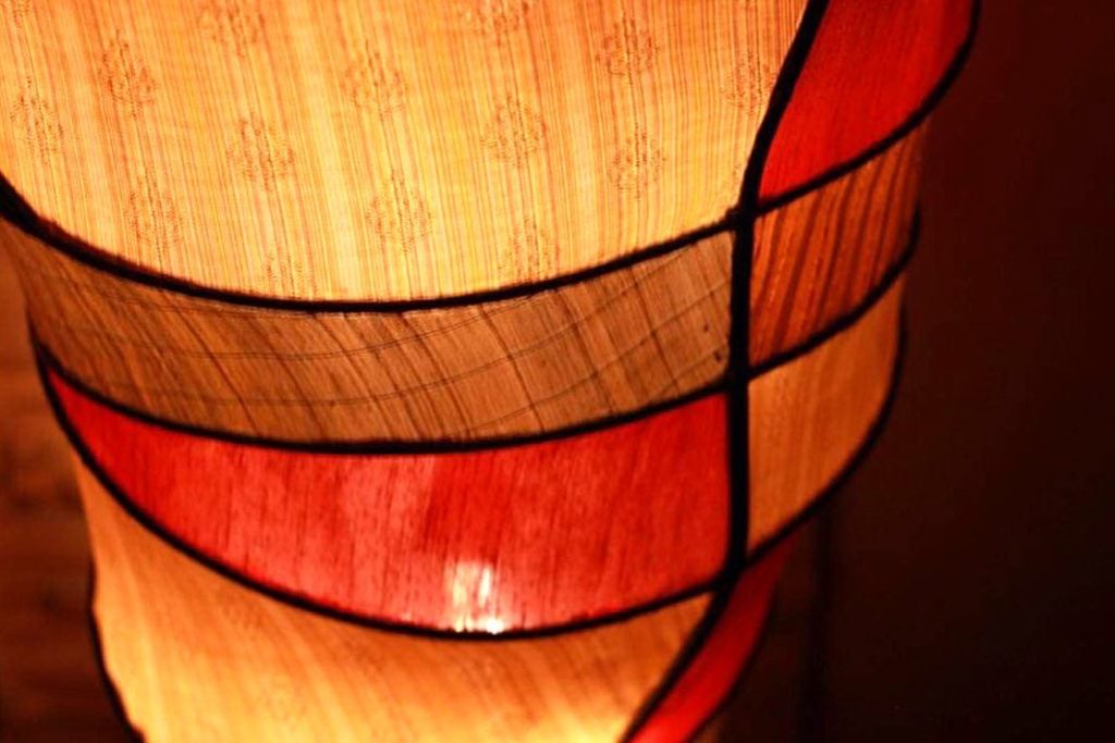 lamp made of local materials