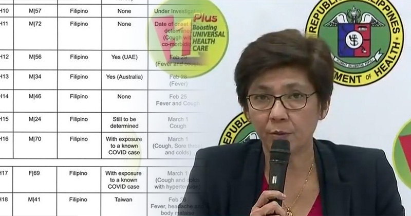 DOH assistant secretary Dr. Ma. Rosario Vergeire during the press conference.