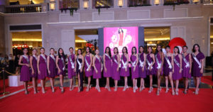 Miss Universe Philippines candidates at the launch of RWM's Women's Month celebration