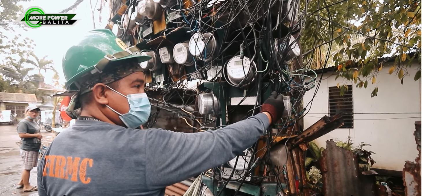 MORE Power recently spearheaded the installation of power meters on barangay halls that have long been tapping into the power line of the city government. This scenario is considered a jumper.