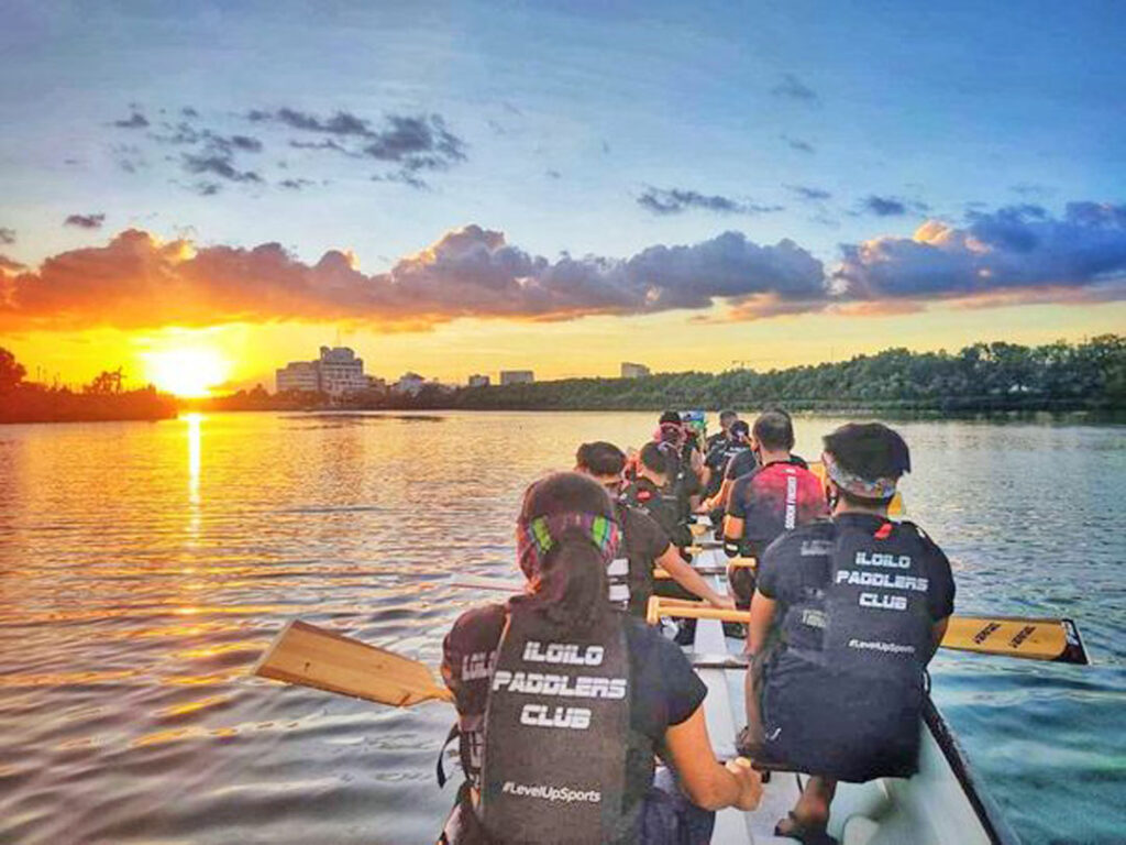 Iloilo Paddlers Club at sunset