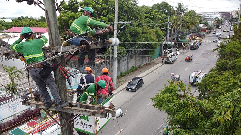 Facilities such as transformers, post and power lines which conditions have been weakened due to age