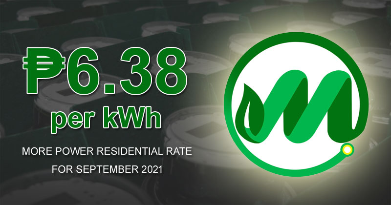 MORE Power P6.38 rate in September is the lowest in the country.