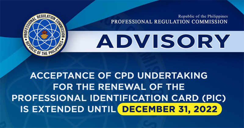 PRC advisory of license renewal without CPD.