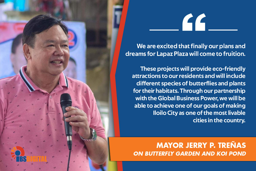 Mayor Jerry Trenas on Butterfly garden and Koi pond