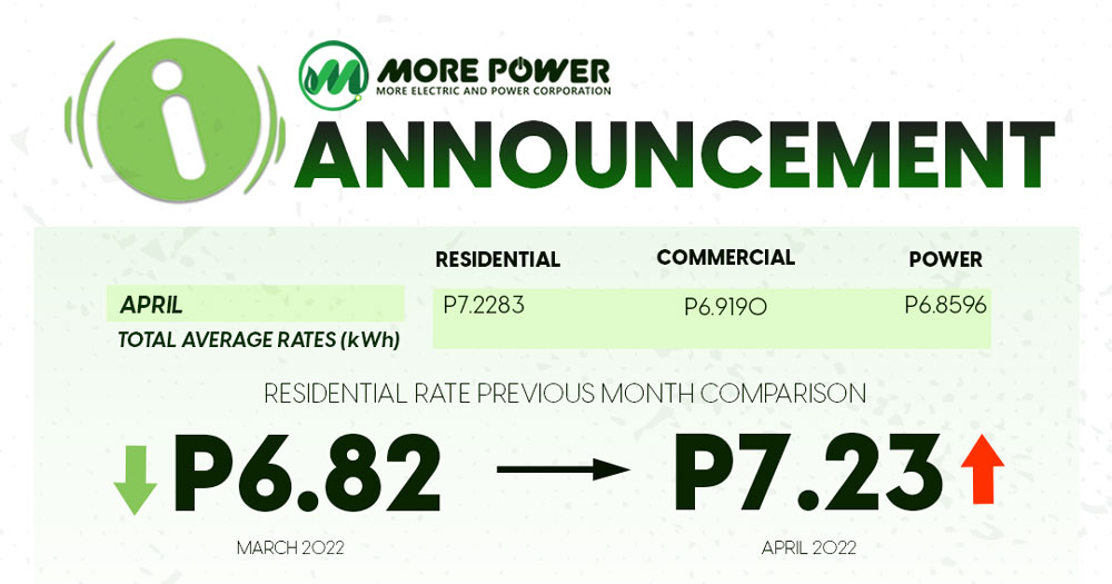 MORE Power rate hike announcement.