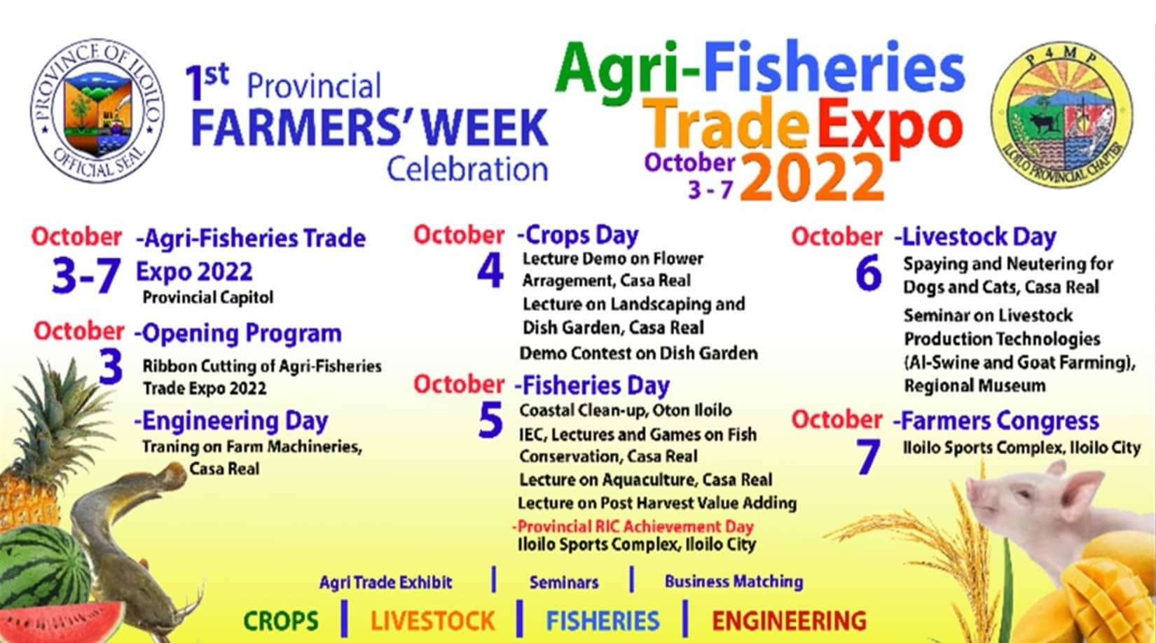 Iloilo Farmers' Week 2022 schedule