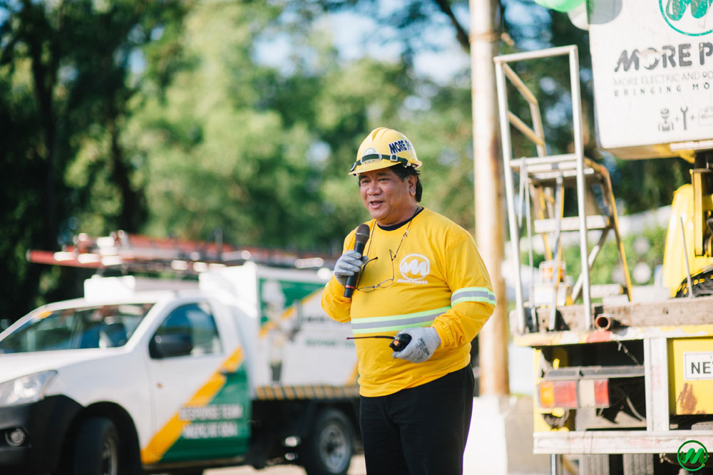 MORE Power President Roel Z. Castro as line warrior during Lineman's Day 2022.