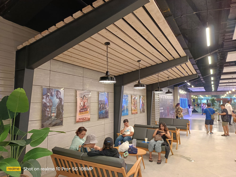 Industrial look lobby